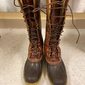 Tall ll bean shearling lined boots